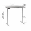 Move 60 Series by Bush Business Furniture 48W x 24D Electric Height Adjustable Standing Desk M6S4824PGSK B-M6S4824PGSK