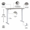 Move 40 Series by Bush Business Furniture 48W x 24D Electric Height Adjustable Standing Desk M4S4824PGSK B-M4S4824PGSK