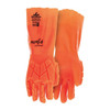 N2658HVO Chemical Resistant Gloves, PVC, 14 in L, 15 ga, Orange, XL, 1 PR