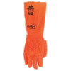 N2658HVO Chemical Resistant Gloves, PVC, 14 in L, 15 ga, Orange, XL, 1 PR  N2658HVOXL