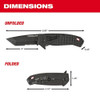 Milwaukee Tool 3 in HARDLINE Serrated Blade Pocket Knife 48-22-1998