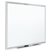 Dry Erase Board, Melamine, 48 in, 72 in, Aluminum Frame, White, Gloss  S537-24