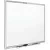 Dry Erase Board, Melamine, 48 in, 72 in, Aluminum Frame, White, Gloss  S537-24