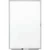 Dry Erase Board, Melamine, 48 in, 72 in, Aluminum Frame, White, Gloss  S537-24