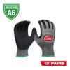 Cut Protection Dipped Gloves, Cut Level A6 ,Nitrile ,Sandy Nitrile ,2XL 12 PK