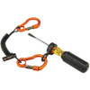 Ergodyne Coiled Lanyard, 4 ft., 2 lb. Weight Capacity, Black-Orange 3166