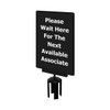 Tensabarrier Acrylic Sign,Black S15-P-33-7X11-V-HDSB-1701-33