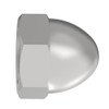 Low Crown Cap Nut, 5-8"-18, 18-8 Stainless Steel, Plain, 1 in H, 2 PK  CPB253