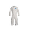 Collared Disposable Coveralls, 4Xl, White, Tyvek(R) 400 D, zipper