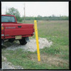 Blank Warning Stake, Reinforced Polymer, Non-Reflective, 66 Height, White  96954