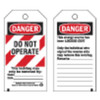 Brady Danger Tag,5-3/4 x 3 In,OSHA,Brs,PK25 66064