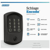 Schlage Encode Greenwich Matte Black Smart WiFi Deadbolt BE489WBVGRW622 204215
