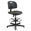 Task Chairs Drafting Chair, No Arm, 21-1-2" to 31" Height, Polyurethane, Black  V7507MG