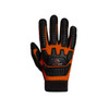 ClutchGear Work Gloves, TenActiv Palm, PVC Back, M (8), Black/Orange