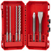 6 pc. 4-Cutter MX4 SDS-Plus Rotary Hammer Drill Bit and Chisel Set