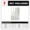 4 Cutter SDS Plus Rotary Hammer Drill Bit Set, 8 pc, Includes Case  48-20-7663
