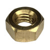 Hex Nut, 3/4"-10, Brass, Not Graded, Plain, 41/64 in Ht, 5 PK