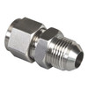 Brennan Industries Strt,StainlessSteel,Comp.1/4in,Flared N2402-04-04-SS