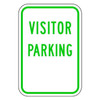 Lyle Visitor Parking Sign, 12" W, 18" H, English, Aluminum, White RP-074-12HA