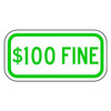 Lyle Fine Parking Sign,6" x 12, HCP-012-12HA HCP-012-12HA
