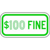 Lyle Fine Parking Sign,6" x 12, HCP-012-12HA HCP-012-12HA