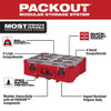 Deep Compartment Box with 2 compartments, Plastic, 7.0 in H x 19.7 in W  48-22-8432