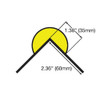Knuffi Corner Guard,Rounded,Black-Yellow 60-6865