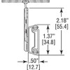 Accuride Drawer Slide, Side Mount, 3-4 Ext., Soft Close, PK2, 1-2"W C 2109-12D
