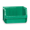 Storage Bin, Polyethylene, Green, 11 7/8 in H, 18 3/8 in W, 19 3/4 in L