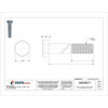 Grade 5, 1-4"-20 Hex Head Cap Screw, Zinc Plated Steel, 8 in L, 5 PK  U01200.025.0800