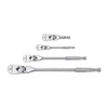 4 Piece 1/4", 3/8" & 1/2" Drive 90-Tooth Flex Head Teardrop Ratchet Set