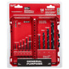 Milwaukee Tool 14 pc. THUNDERBOLT Black Oxide Drill Bit Set 48-89-2800