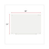 Universal Frameless Glass Marker Board,36"x24",Whi UNV43232