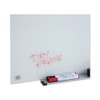 Universal Frameless Glass Marker Board,36"x24",Whi UNV43232