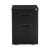 Alera Two-Drawer Metal Pedestal File,Black ALEPABFBL