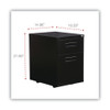 Alera Two-Drawer Metal Pedestal File,Black ALEPABFBL