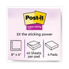 Post-It Pad,Easel,8"X6",Ast,PK4 6845-SSP