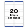 Avery Dennison Address Labels,1x4,20-Sh,PK5000 5961