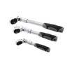 1-2", 3-8", 1-4" Drive 72 Geared Teeth Extendable Flexhead Ratchet Set,3 Pieces  96753