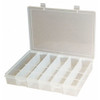 Compartment Box with 6 compartments, Plastic, 1 3-4 in H x 10-13-16 in W  SP6-CLEAR