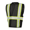 Kishigo Safety Vest, Zipper, Black, 2XL-3XL B100-2X-3X