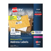 Laser Label, 2 5/8 in Label W, 1 in Label H, 30 Labels per Sheet White