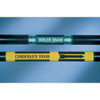Brady Pipe Marker,Glycol,Yellow,3-4 In or Less 7121-3C