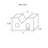 Hhip 3 X 1-5-16 X 2-3-8" Steel V-Block Set 3402-1303