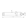 Hhip MT3 Carbide Tipped Single Point Dead Center 3900-5058