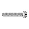 No. 10-32 x 1 in Phillips Pan Machine Screw, Plain Stainless Steel, 100 PK