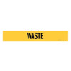 Brady Pipe Marker,Waste,Yel,2-1/2 to 7-7/8 In 7298-1