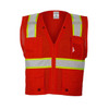 Kishigo High-Visibility Vest,Zipper,Red,2XL/3XL B103-2X-3X