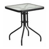 Flash Furniture Barker 23.5'' Square Tempered Glass Metal Table TLH-073A-1-GG