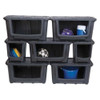 Durabilt Storage Tub Stacking Bin, 4.61 cu ft, Black, Polypropylene 7720GRBK.06